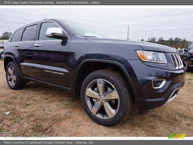 Maximum Steel Metallic / Black 2015 Jeep Grand Cherokee Limited
