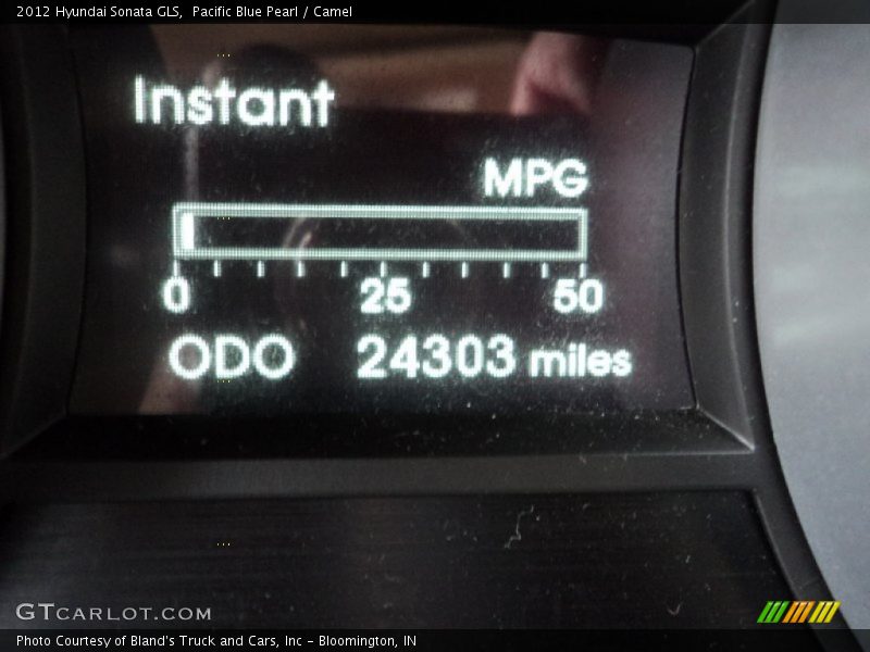 Pacific Blue Pearl / Camel 2012 Hyundai Sonata GLS