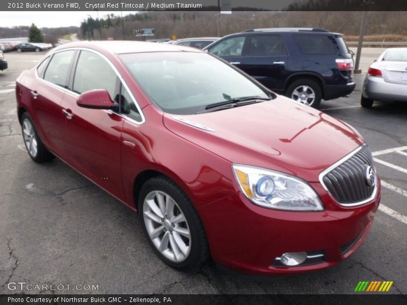 Crystal Red Tintcoat / Medium Titanium 2012 Buick Verano FWD