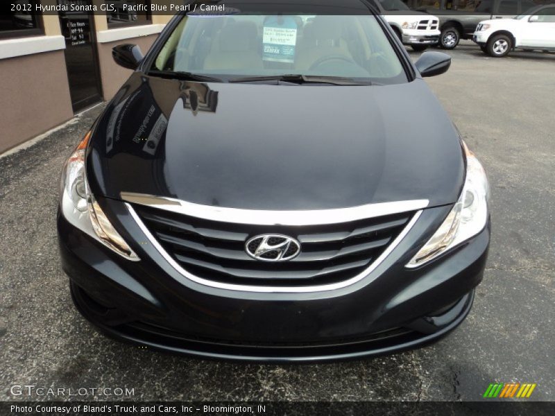 Pacific Blue Pearl / Camel 2012 Hyundai Sonata GLS