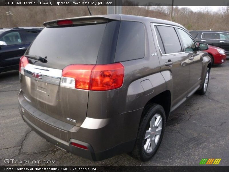 Espresso Brown Metallic / Jet Black 2011 GMC Terrain SLE AWD