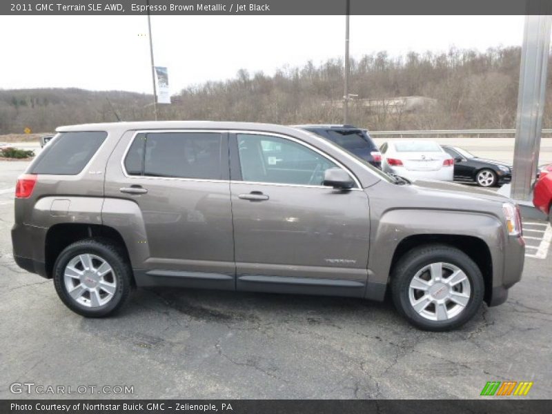 Espresso Brown Metallic / Jet Black 2011 GMC Terrain SLE AWD