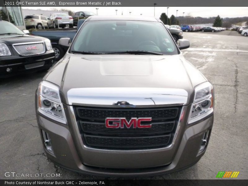 Espresso Brown Metallic / Jet Black 2011 GMC Terrain SLE AWD