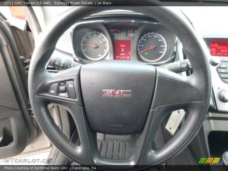 Espresso Brown Metallic / Jet Black 2011 GMC Terrain SLE AWD