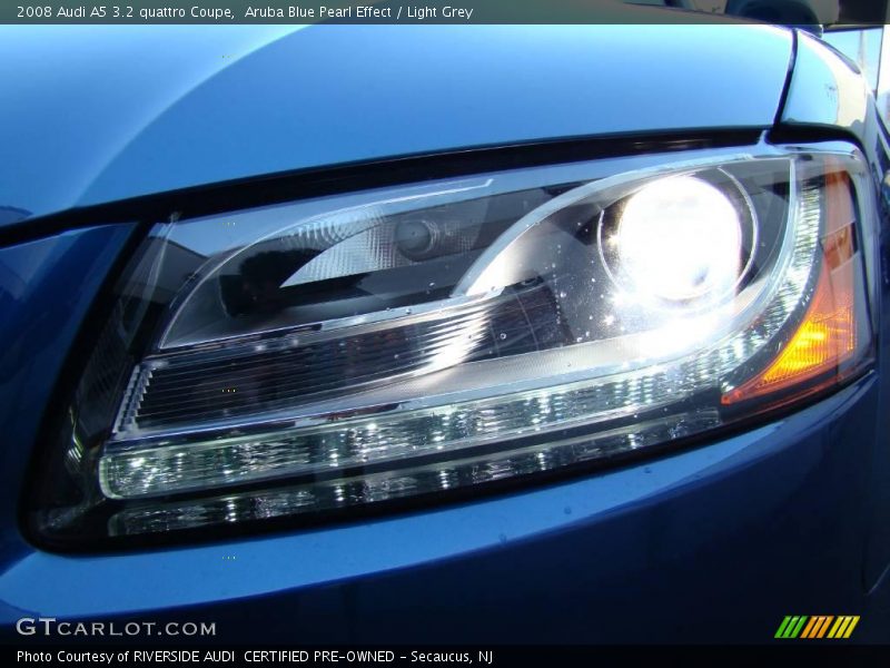 Aruba Blue Pearl Effect / Light Grey 2008 Audi A5 3.2 quattro Coupe
