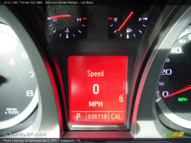 Espresso Brown Metallic / Jet Black 2011 GMC Terrain SLE AWD