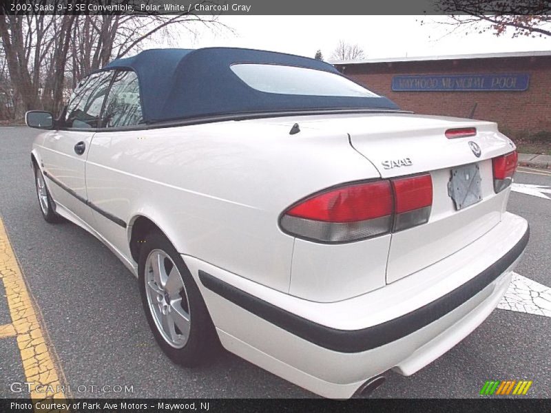 Polar White / Charcoal Gray 2002 Saab 9-3 SE Convertible