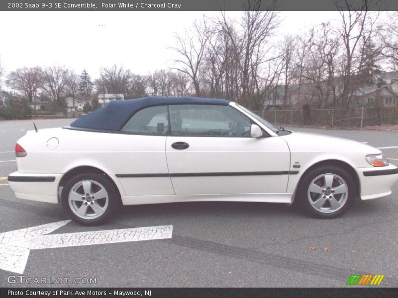 Polar White / Charcoal Gray 2002 Saab 9-3 SE Convertible