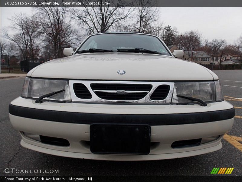 Polar White / Charcoal Gray 2002 Saab 9-3 SE Convertible