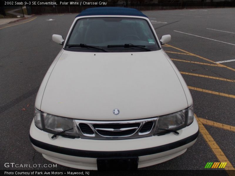 Polar White / Charcoal Gray 2002 Saab 9-3 SE Convertible