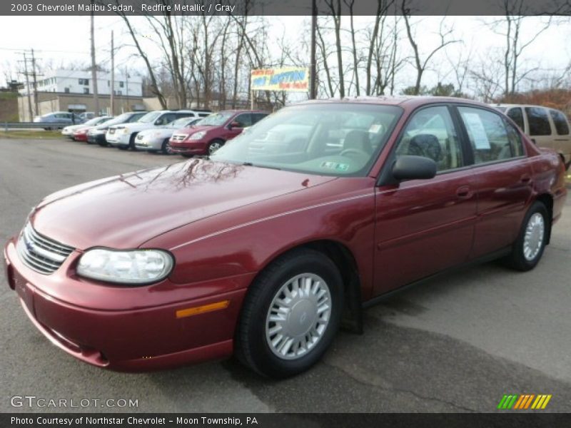 Redfire Metallic / Gray 2003 Chevrolet Malibu Sedan