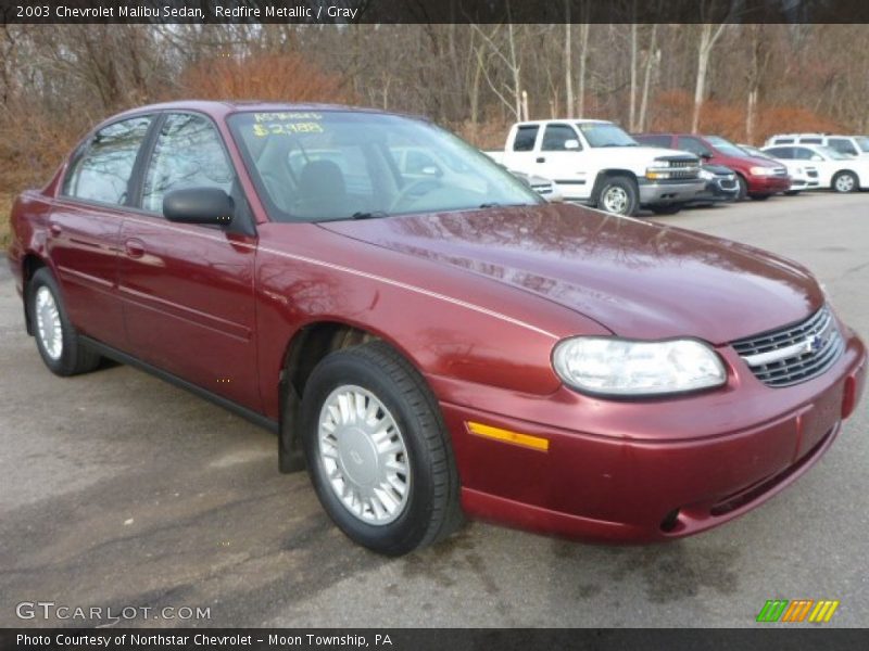 Redfire Metallic / Gray 2003 Chevrolet Malibu Sedan