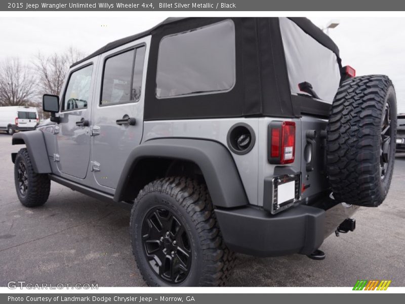 Billet Silver Metallic / Black 2015 Jeep Wrangler Unlimited Willys Wheeler 4x4