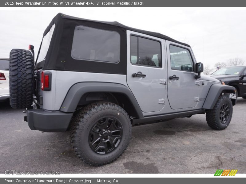 Billet Silver Metallic / Black 2015 Jeep Wrangler Unlimited Willys Wheeler 4x4