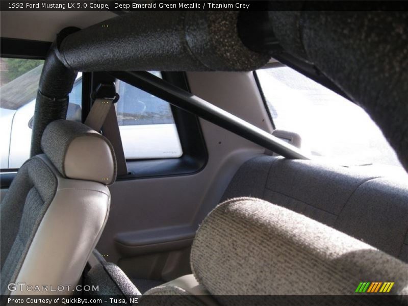 Deep Emerald Green Metallic / Titanium Grey 1992 Ford Mustang LX 5.0 Coupe
