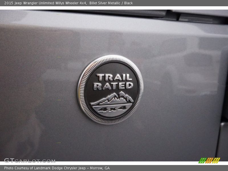 Billet Silver Metallic / Black 2015 Jeep Wrangler Unlimited Willys Wheeler 4x4
