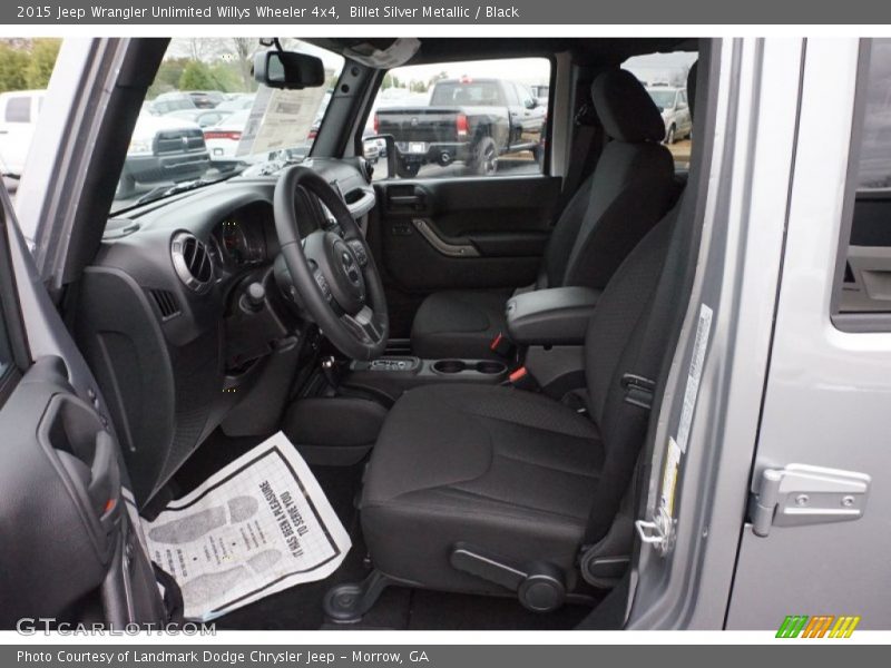 Billet Silver Metallic / Black 2015 Jeep Wrangler Unlimited Willys Wheeler 4x4