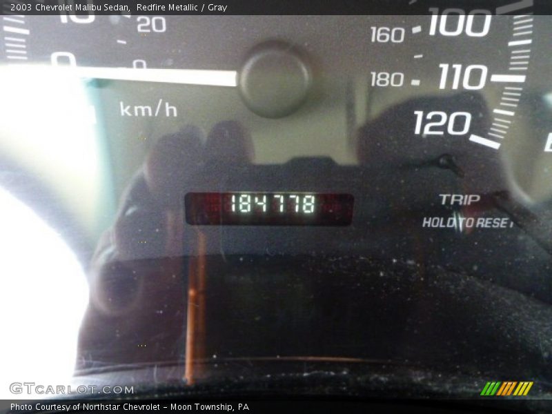 Redfire Metallic / Gray 2003 Chevrolet Malibu Sedan