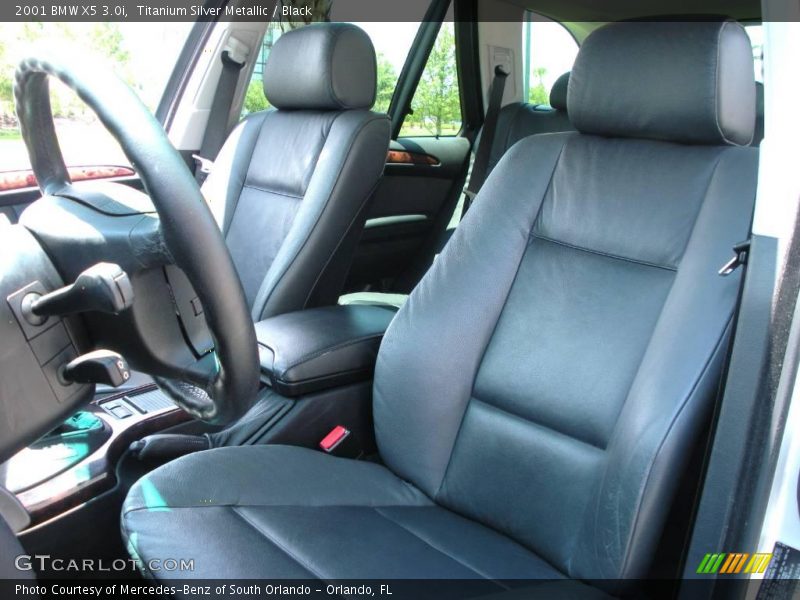 Titanium Silver Metallic / Black 2001 BMW X5 3.0i