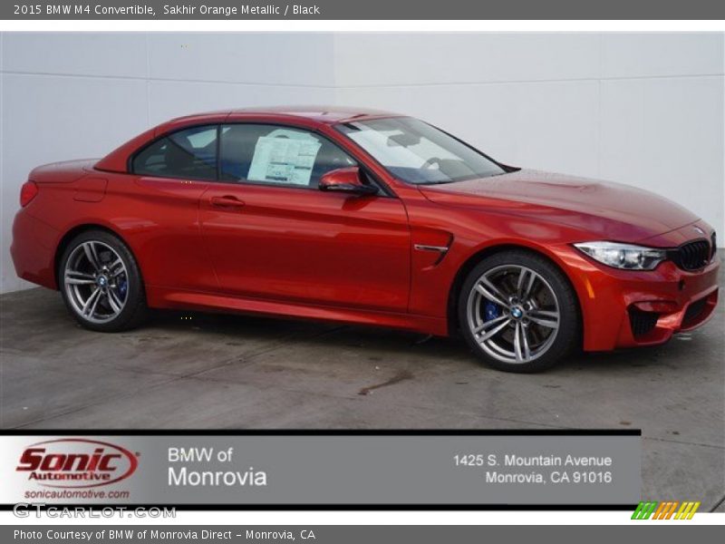 Sakhir Orange Metallic / Black 2015 BMW M4 Convertible