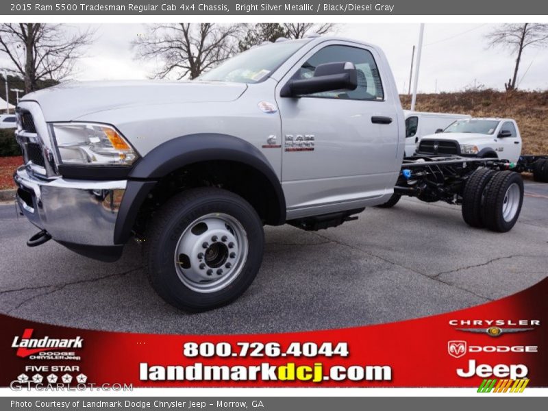 Bright Silver Metallic / Black/Diesel Gray 2015 Ram 5500 Tradesman Regular Cab 4x4 Chassis