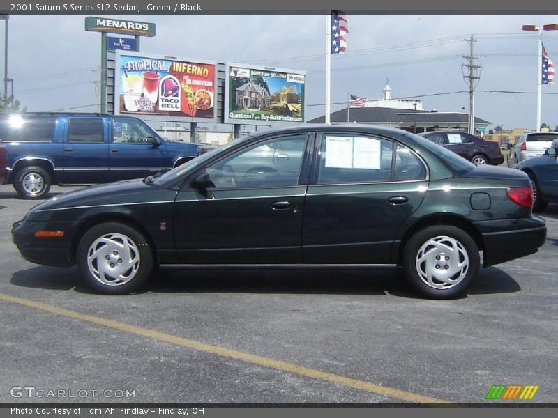 Green / Black 2001 Saturn S Series SL2 Sedan