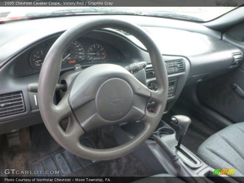 Victory Red / Graphite Gray 2005 Chevrolet Cavalier Coupe