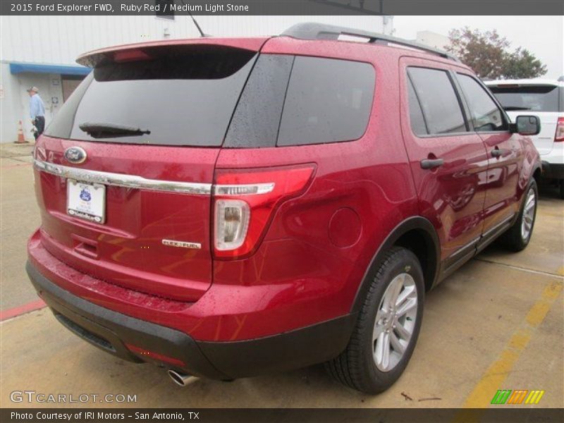 Ruby Red / Medium Light Stone 2015 Ford Explorer FWD