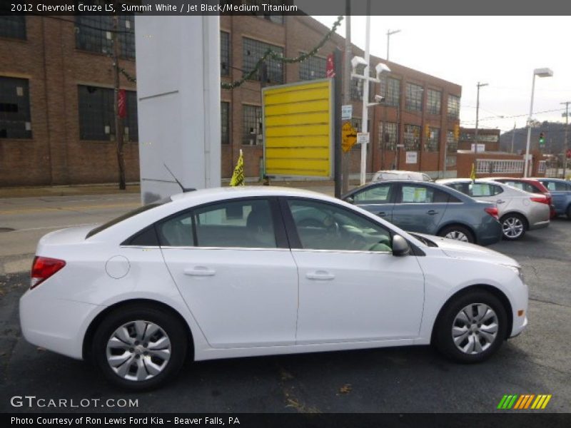 Summit White / Jet Black/Medium Titanium 2012 Chevrolet Cruze LS