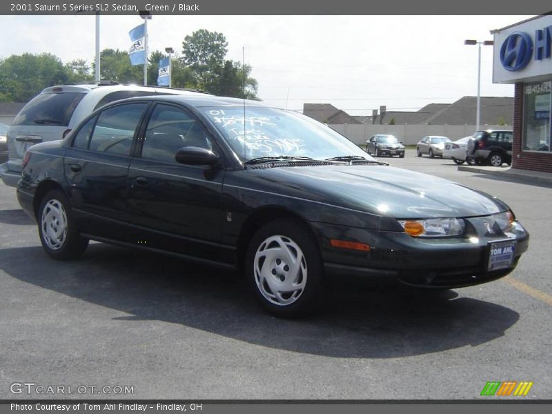 Green / Black 2001 Saturn S Series SL2 Sedan