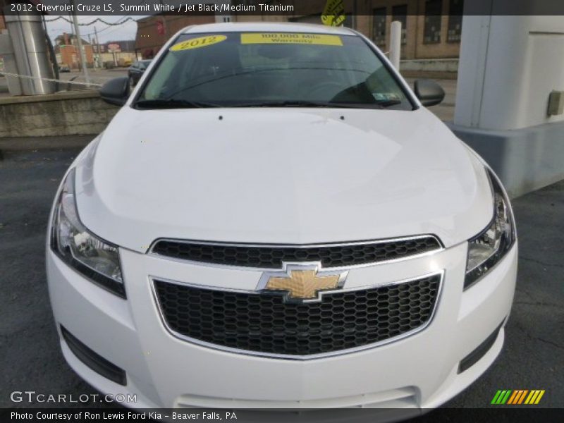 Summit White / Jet Black/Medium Titanium 2012 Chevrolet Cruze LS