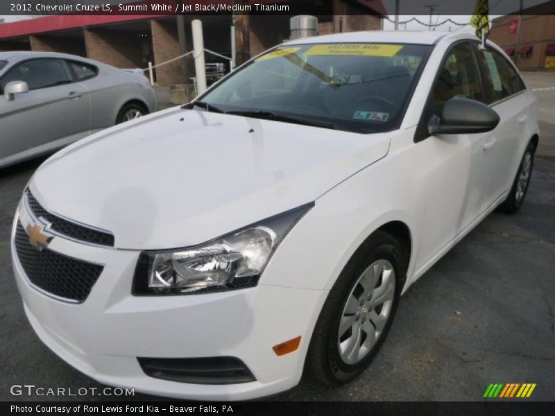 Summit White / Jet Black/Medium Titanium 2012 Chevrolet Cruze LS