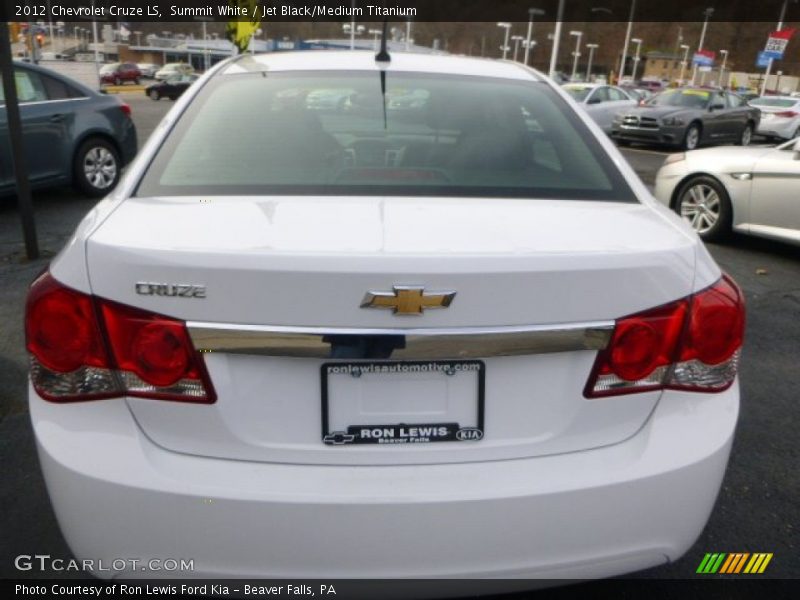 Summit White / Jet Black/Medium Titanium 2012 Chevrolet Cruze LS