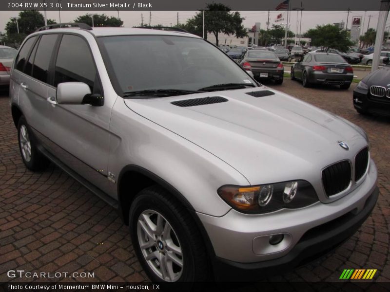 Titanium Silver Metallic / Black 2004 BMW X5 3.0i