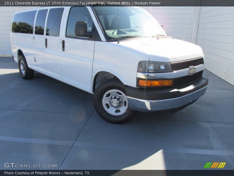 Summit White / Medium Pewter 2011 Chevrolet Express LT 3500 Extended Passenger Van