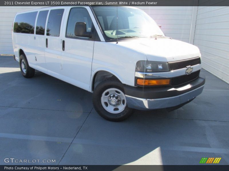 Summit White / Medium Pewter 2011 Chevrolet Express LT 3500 Extended Passenger Van