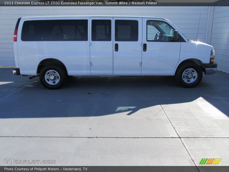 Summit White / Medium Pewter 2011 Chevrolet Express LT 3500 Extended Passenger Van