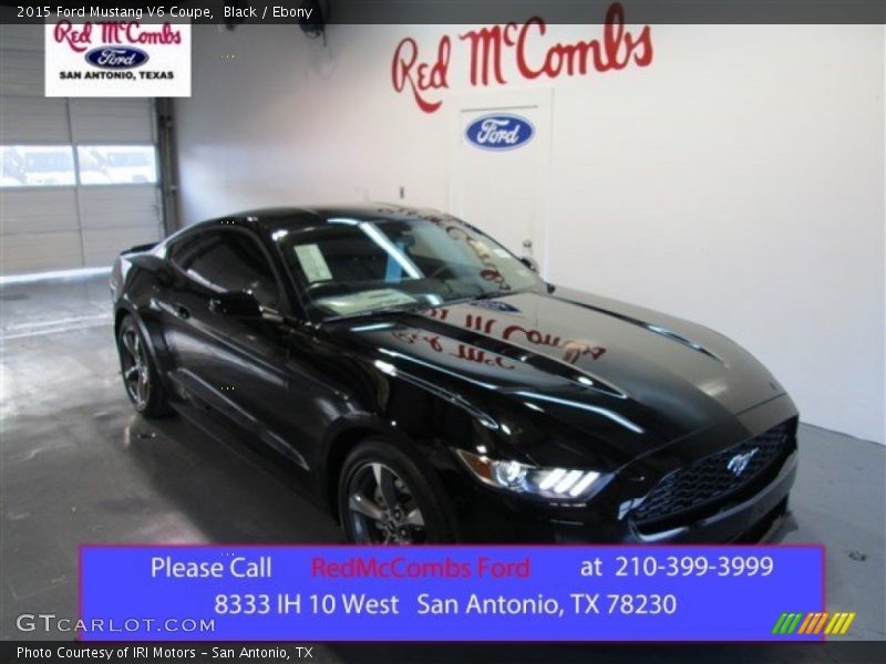 Black / Ebony 2015 Ford Mustang V6 Coupe