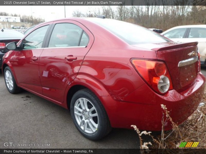 Crystal Red Tintcoat / Jet Black/Dark Titanium 2015 Chevrolet Sonic LT Sedan