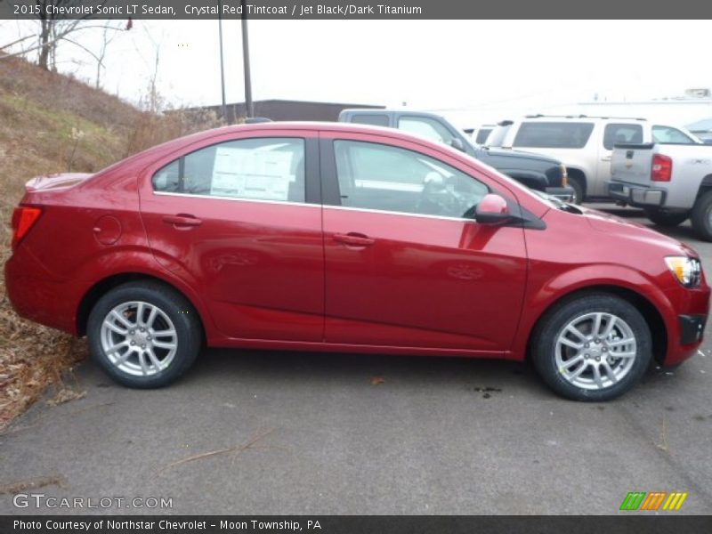 Crystal Red Tintcoat / Jet Black/Dark Titanium 2015 Chevrolet Sonic LT Sedan