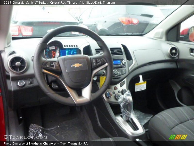 Crystal Red Tintcoat / Jet Black/Dark Titanium 2015 Chevrolet Sonic LT Sedan