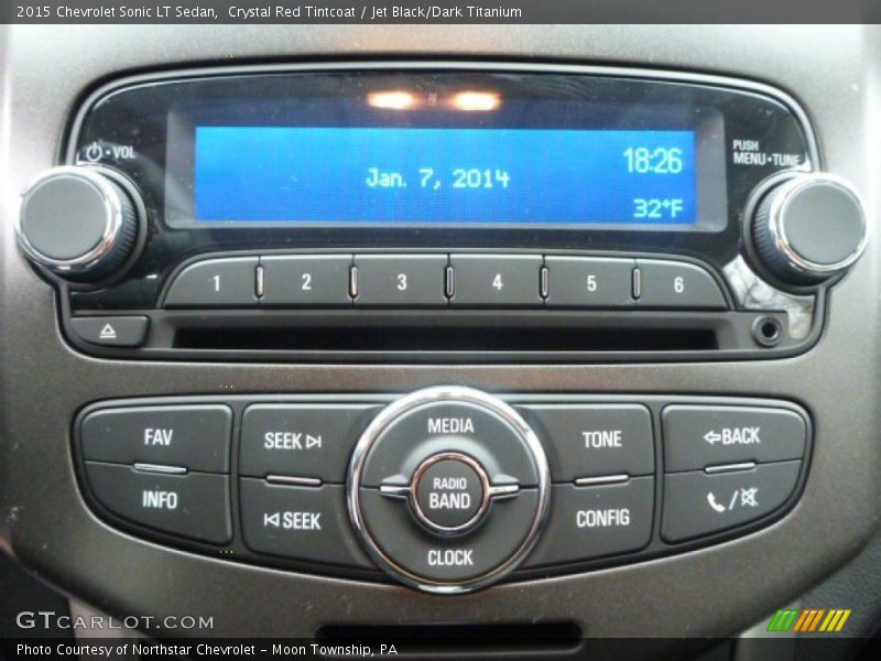 Crystal Red Tintcoat / Jet Black/Dark Titanium 2015 Chevrolet Sonic LT Sedan