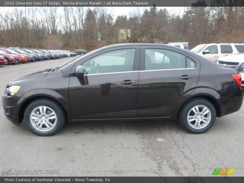 Mocha Bronze Metallic / Jet Black/Dark Titanium 2015 Chevrolet Sonic LT Sedan