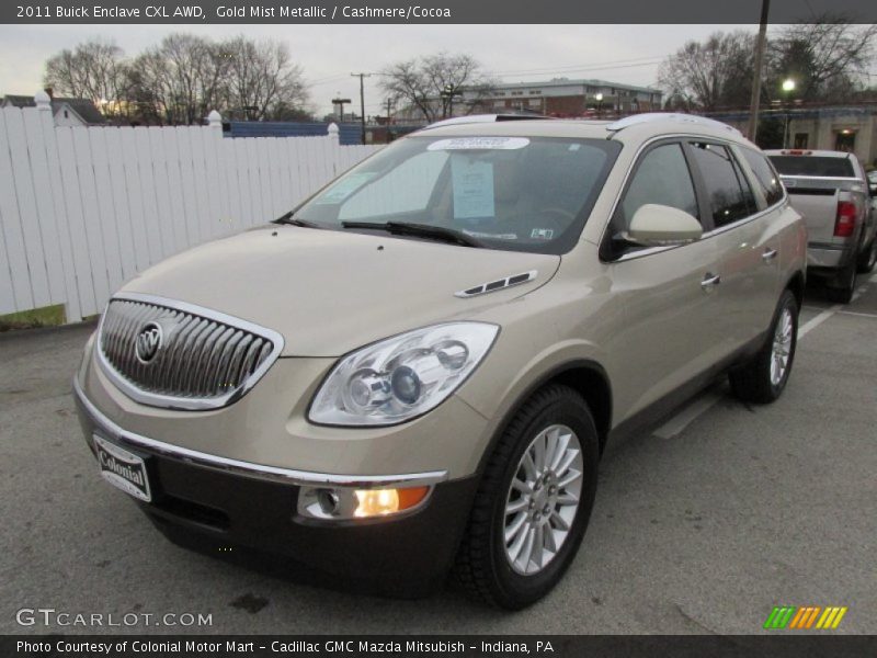 Gold Mist Metallic / Cashmere/Cocoa 2011 Buick Enclave CXL AWD