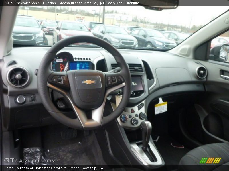 Mocha Bronze Metallic / Jet Black/Dark Titanium 2015 Chevrolet Sonic LT Sedan