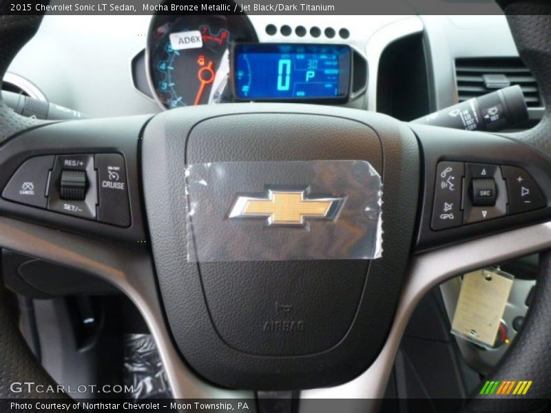 Mocha Bronze Metallic / Jet Black/Dark Titanium 2015 Chevrolet Sonic LT Sedan