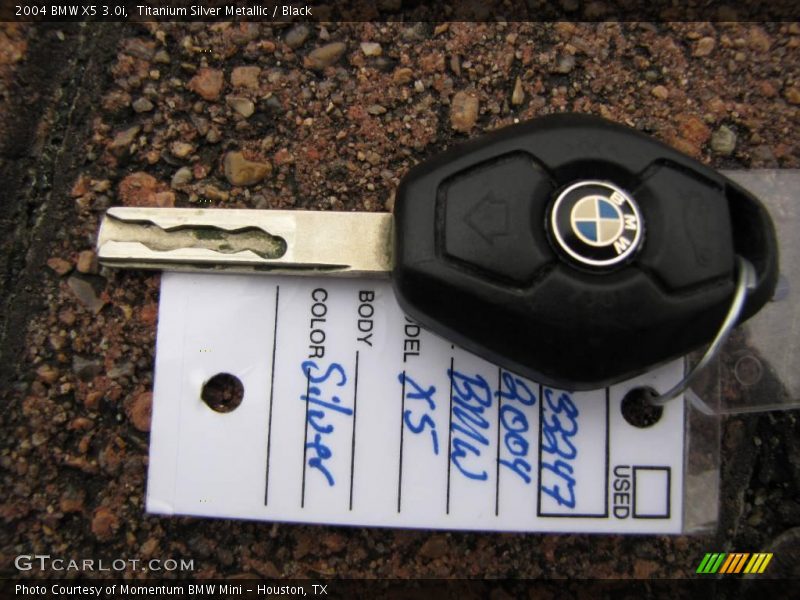 Titanium Silver Metallic / Black 2004 BMW X5 3.0i