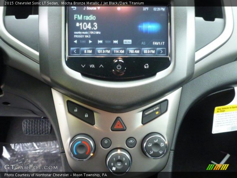 Mocha Bronze Metallic / Jet Black/Dark Titanium 2015 Chevrolet Sonic LT Sedan