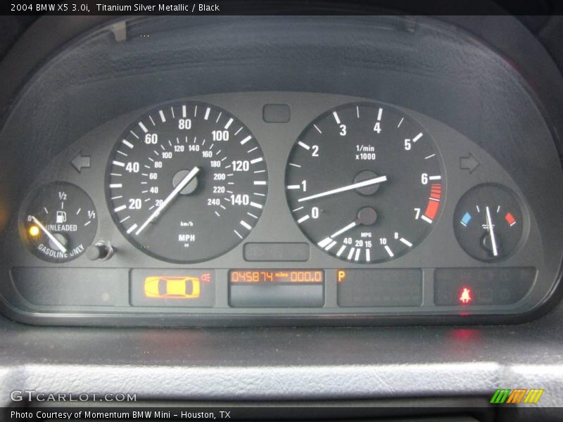 Titanium Silver Metallic / Black 2004 BMW X5 3.0i