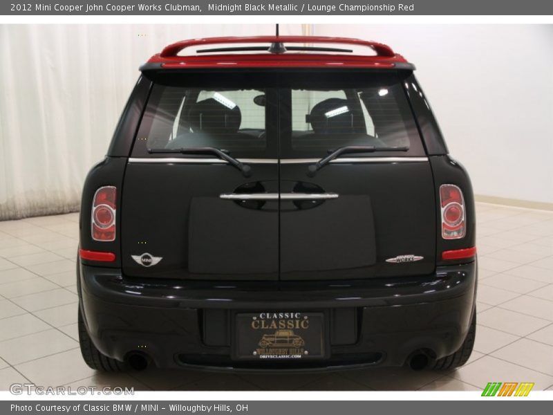 Midnight Black Metallic / Lounge Championship Red 2012 Mini Cooper John Cooper Works Clubman